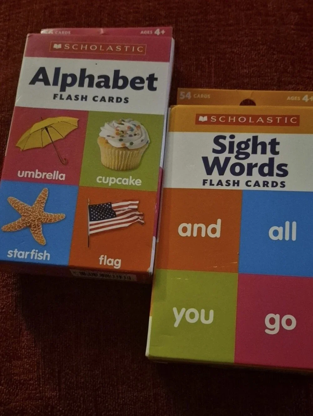 Sight Words And Alphabet Flash Cards